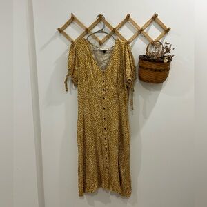 Floral button down dress with pockets